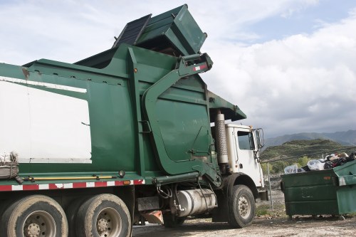 Professional muck away team removing construction debris