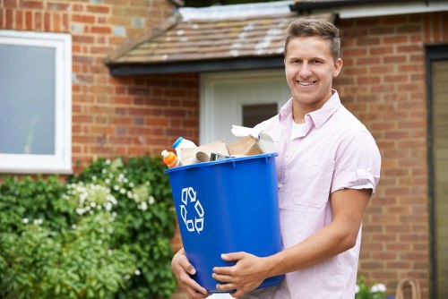 Customer discussing skip hire options